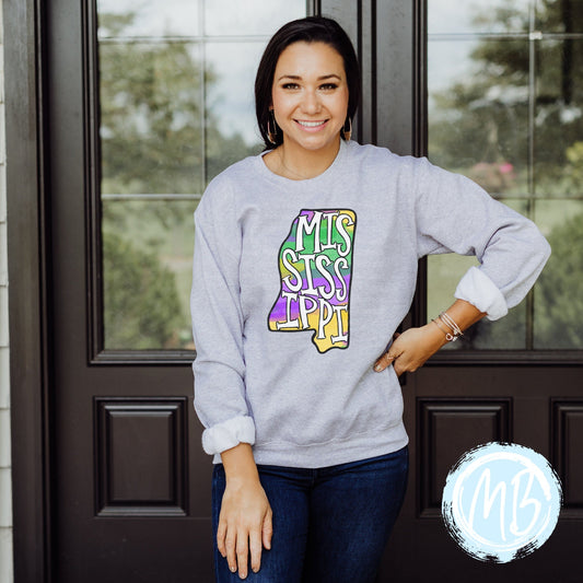 Mississippi Mardi Gras Youth & Adult Sweatshirt