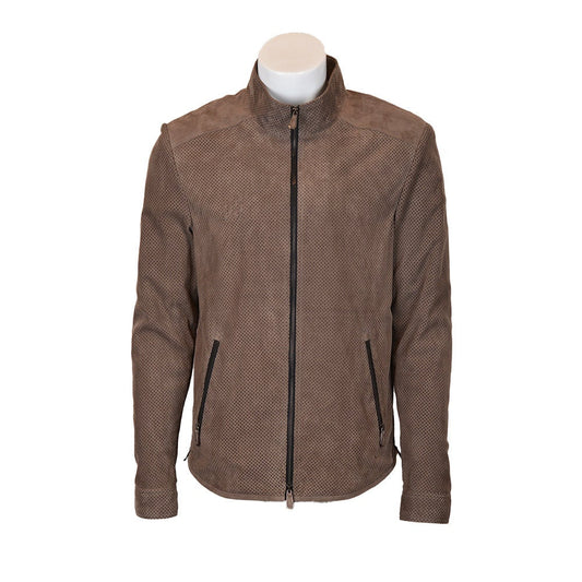 Ox and Bulls Mesh Light Brown Suede Jacket