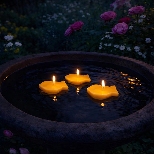 Floating Fish Beeswax Candle