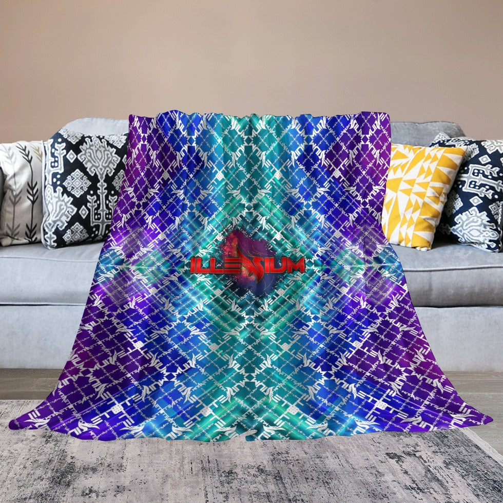 Custom EDM Artists Ultra-Soft Flannel Blanket for Camping Festival Rave in Multiple Sizes
