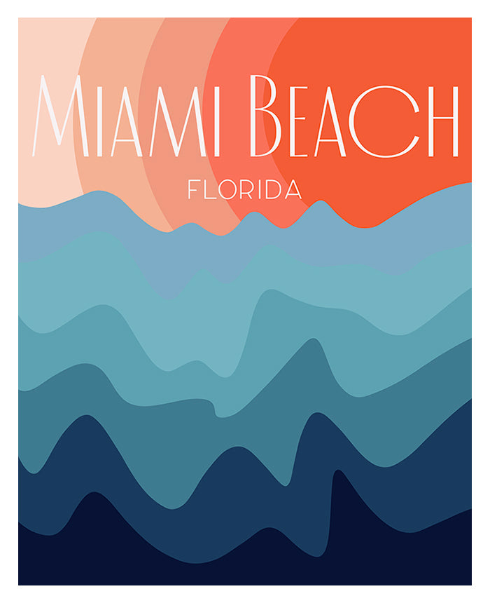 Destination: Miami Beach - Modern Art Print