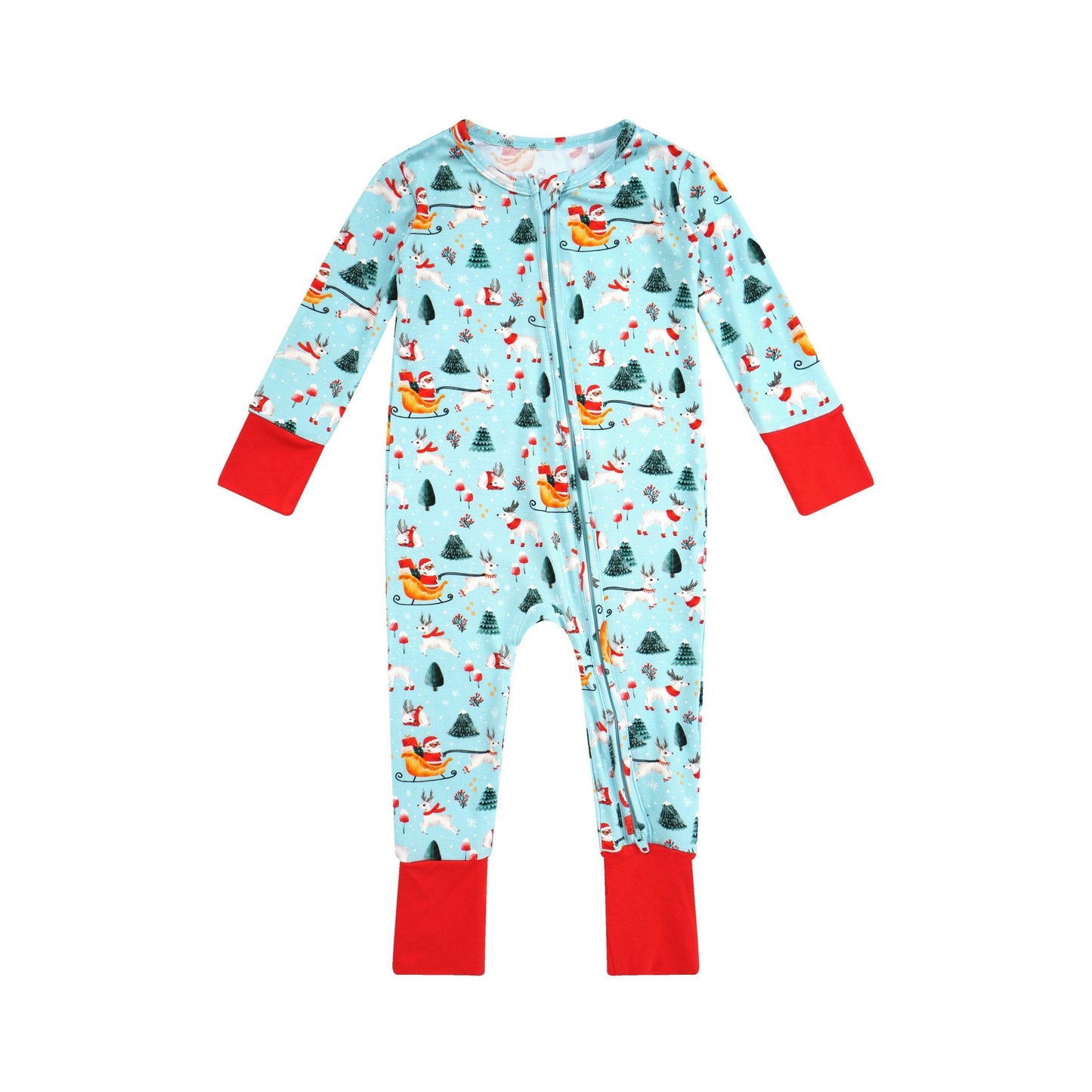 Infant Dark Santa Bamboo Romper