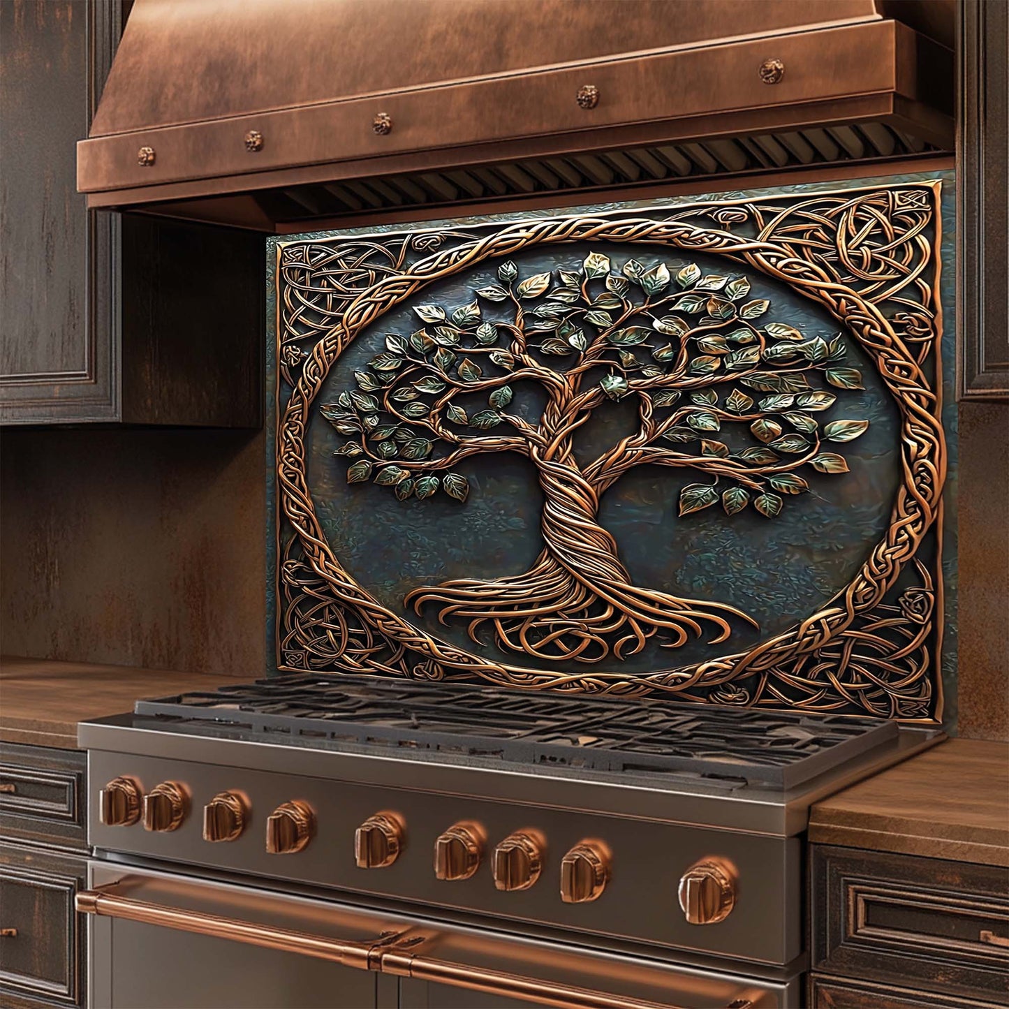 Sacred Corners – Tempered Glass Backsplash for Kitchen Stove | Tree of Life Splashback