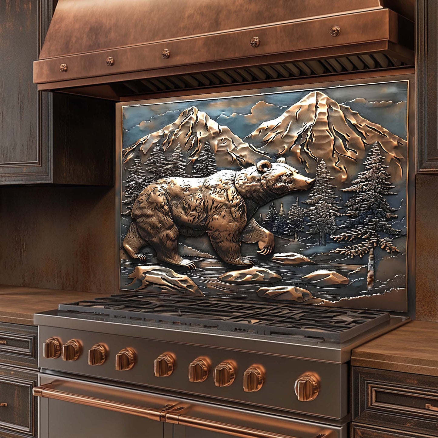 Mountain Wanderer – Tempered Glass Backsplash for Kitchen Stove |  Bear & Mountain Backsplash