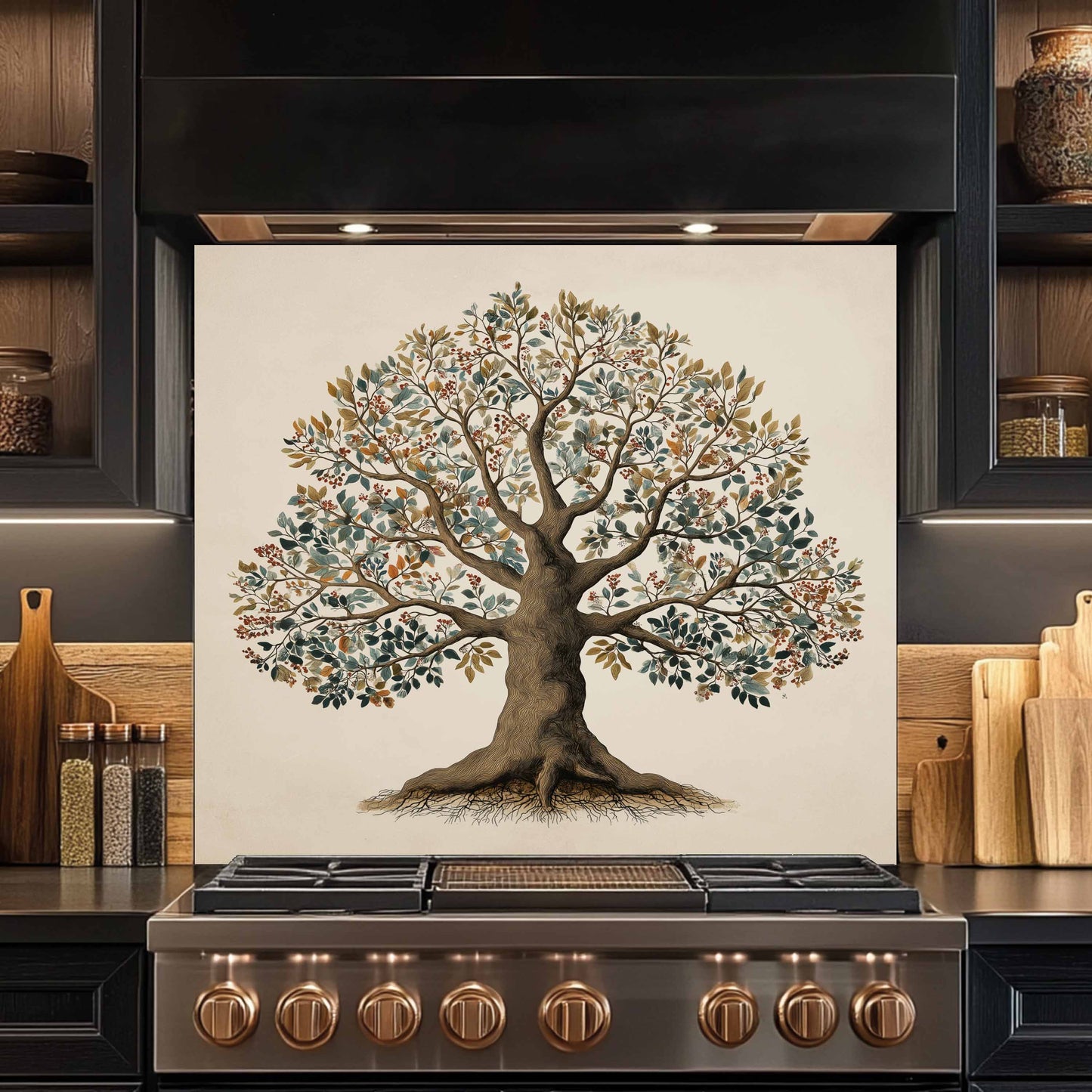 Botanic Whisper Glass Backsplash – Kitchen Backsplash Behind Stove