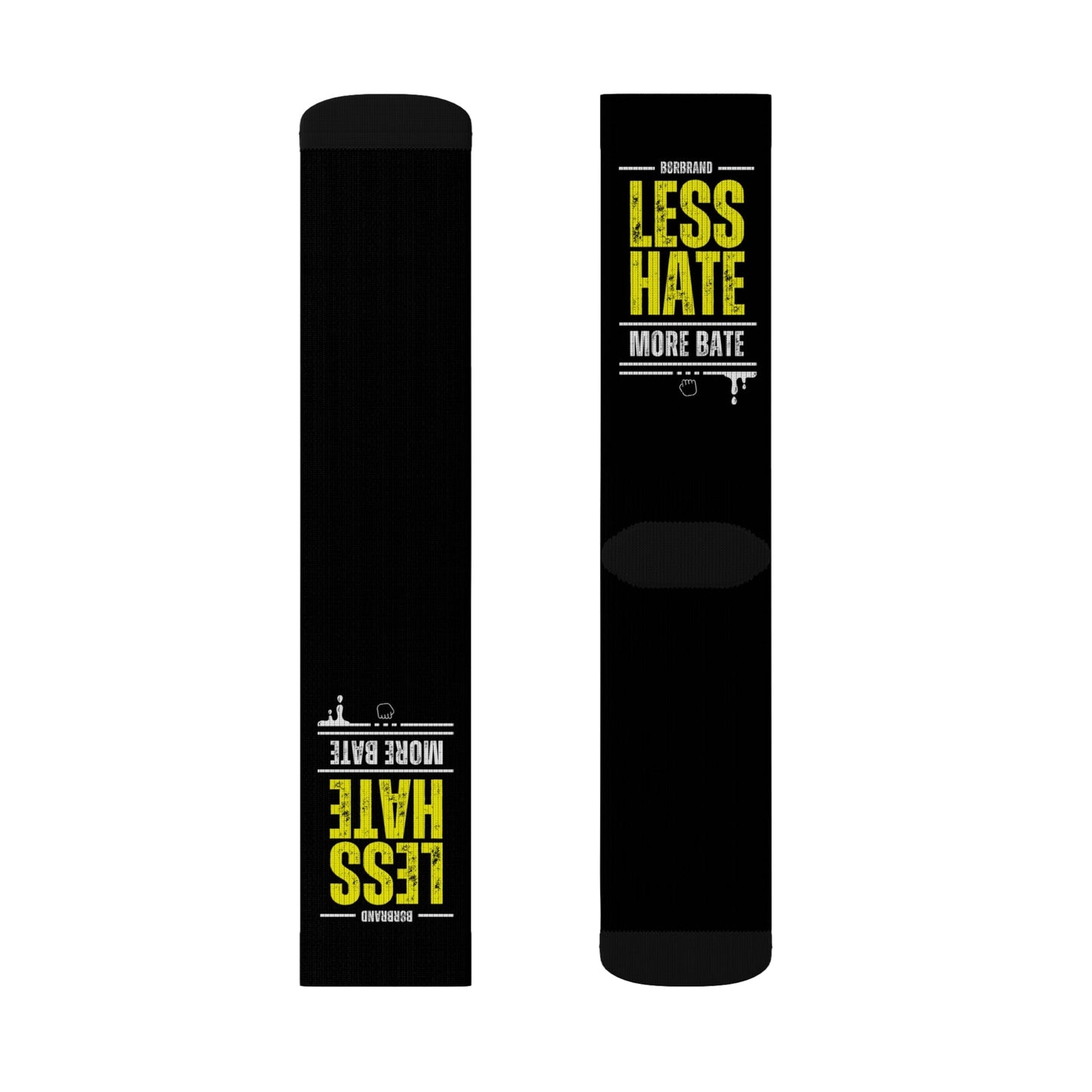 Less Hate, More Bate Socks - B8rBrand - LeatherDaddy Skin Co.