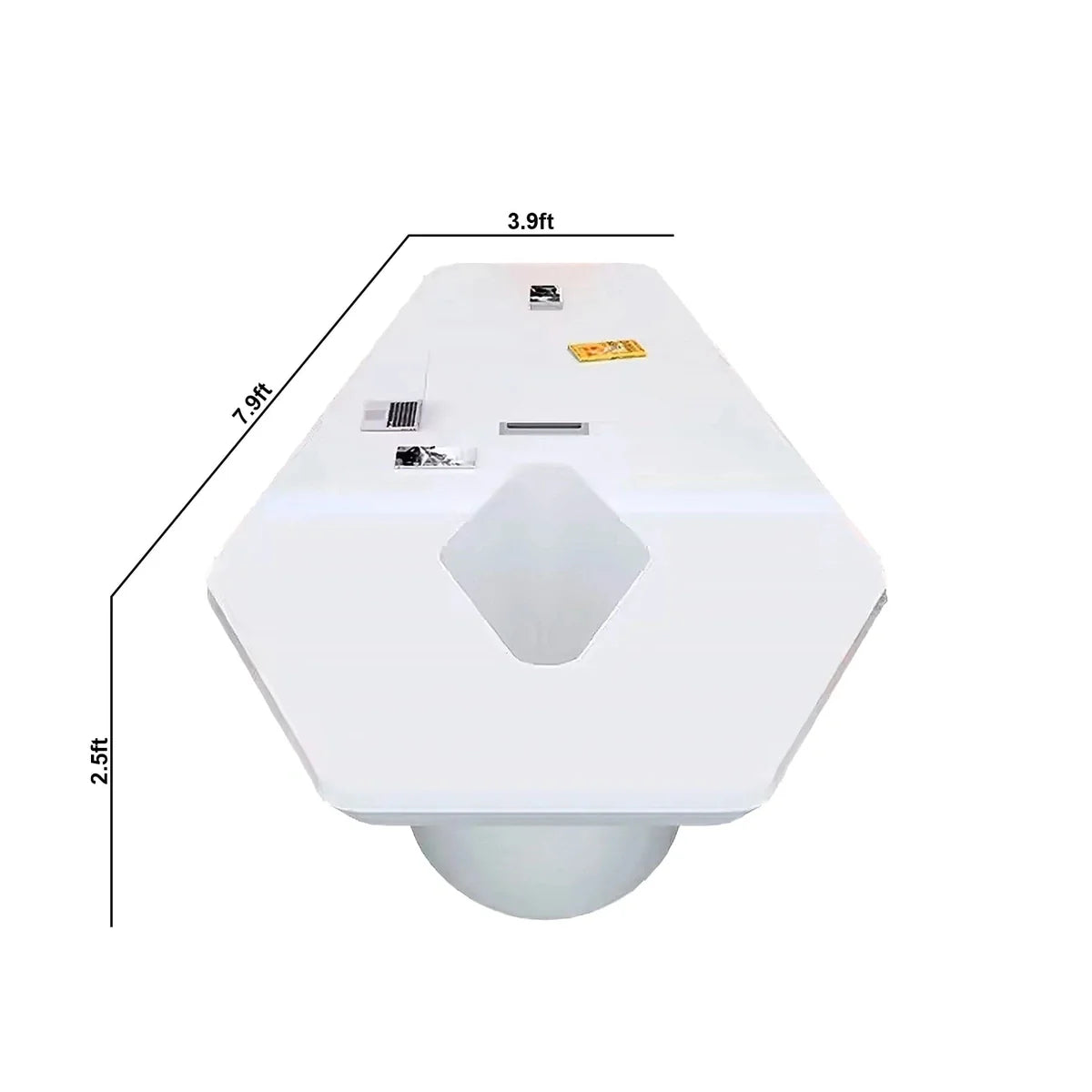 Vertix · White Conference Room Table, Tapered Hexagon