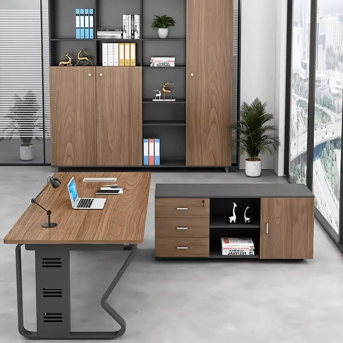 Patton · Executive Desk w/ Mobile Storage