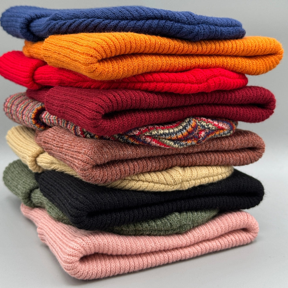 Kids Knit Beanie, Traditional Cuffed Beanie