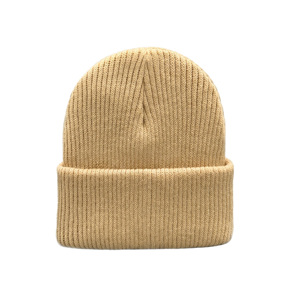 Kids Knit Beanie, No Logo, Traditional Cuffed Beanie