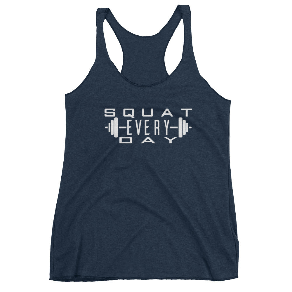 Squat Every Day with Barbell Women's Racerback Tank