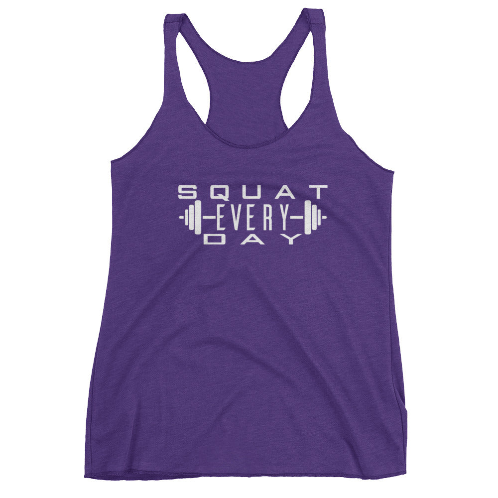 Squat Every Day with Barbell Women's Racerback Tank