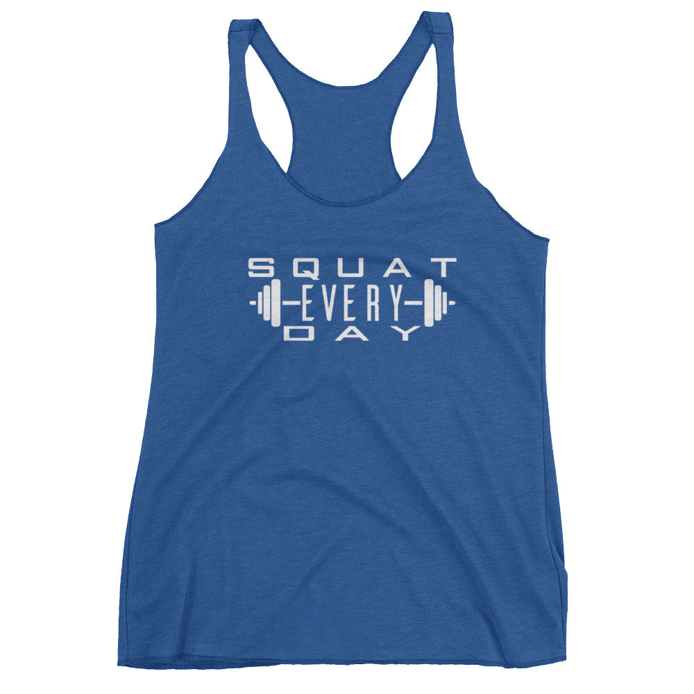 Squat Every Day with Barbell Women's Racerback Tank