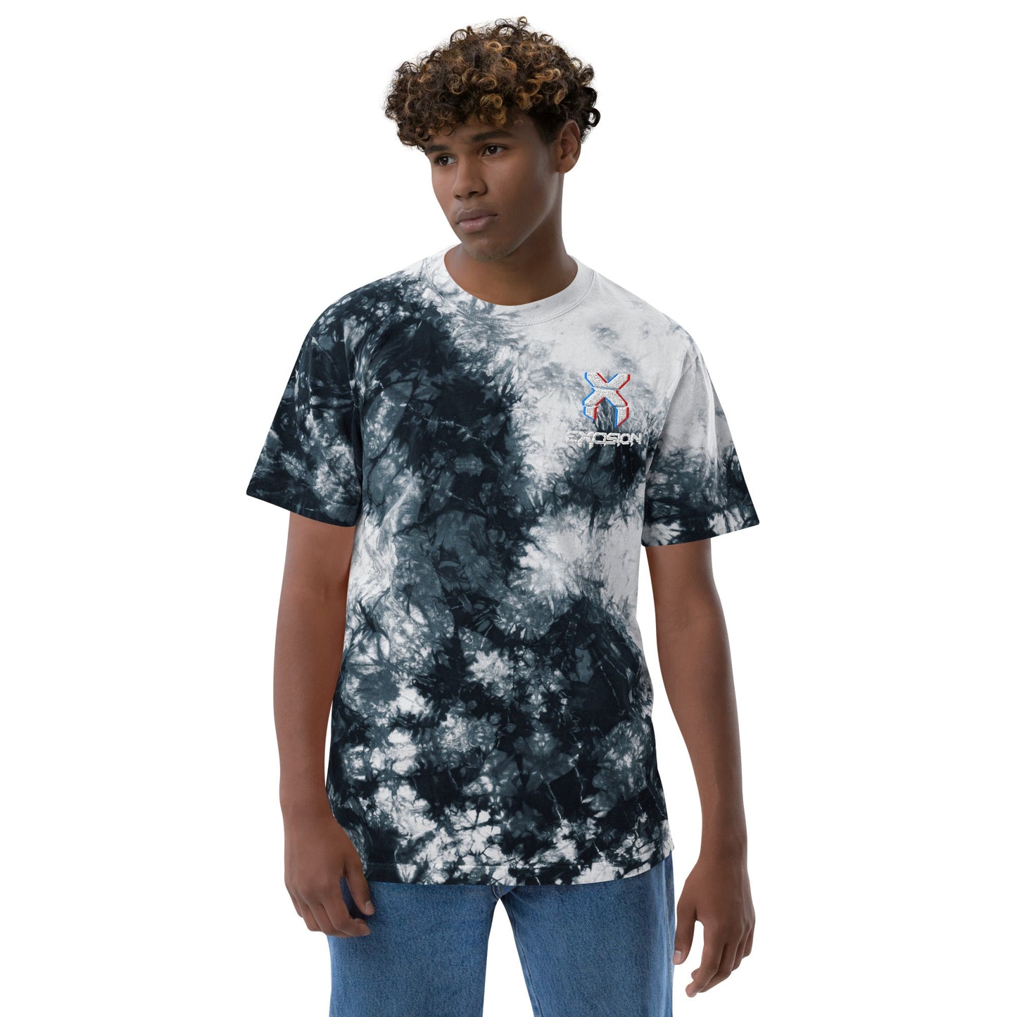 Excision Embroidery Tie Dye Rave T-Shirt for Headbanger Men Women Unisex