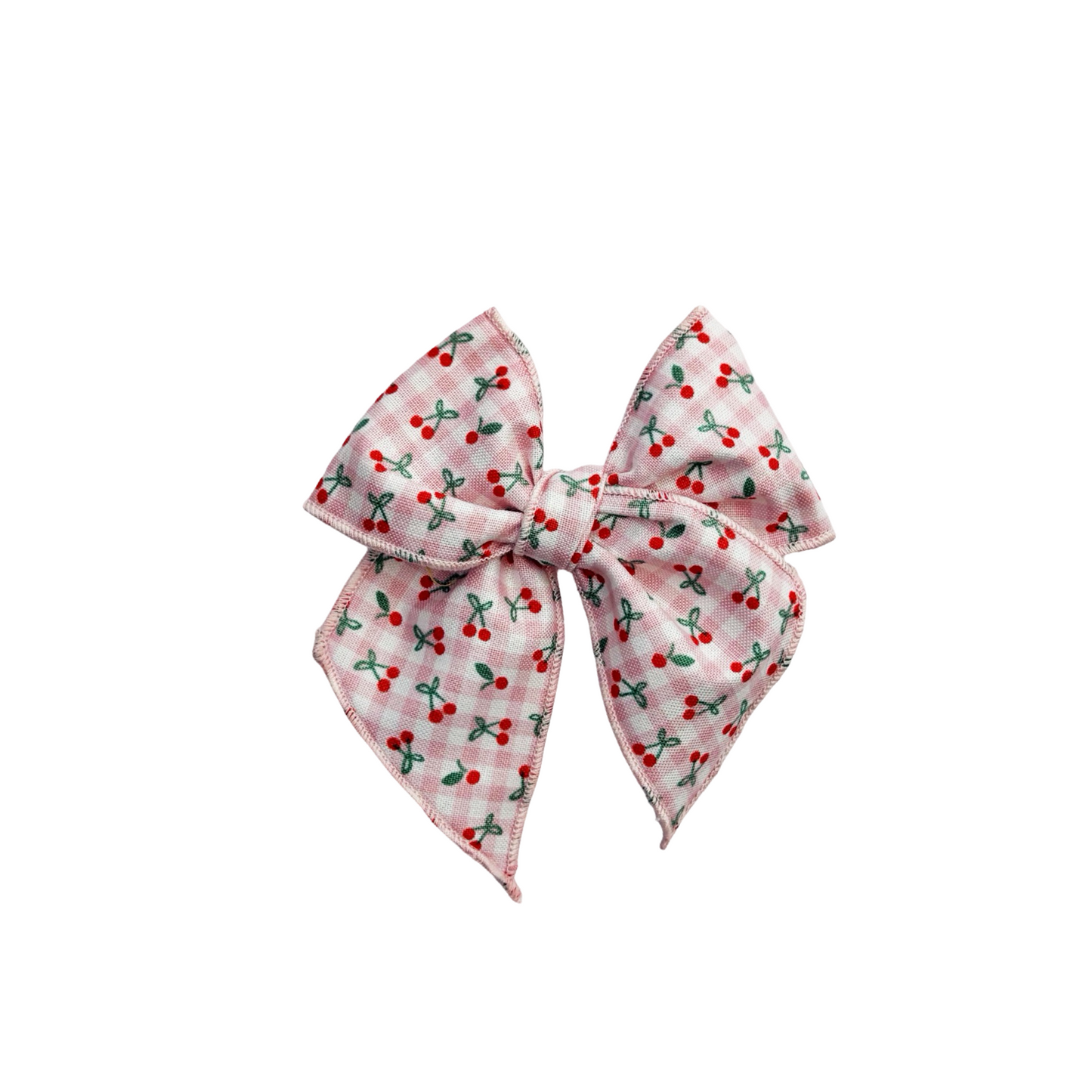 Checked Cherries Elle Bow