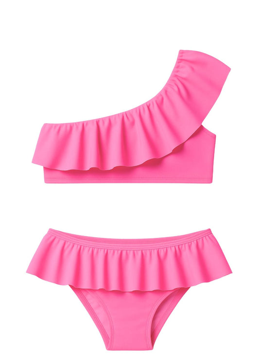 Pink One Shoulder Bikini