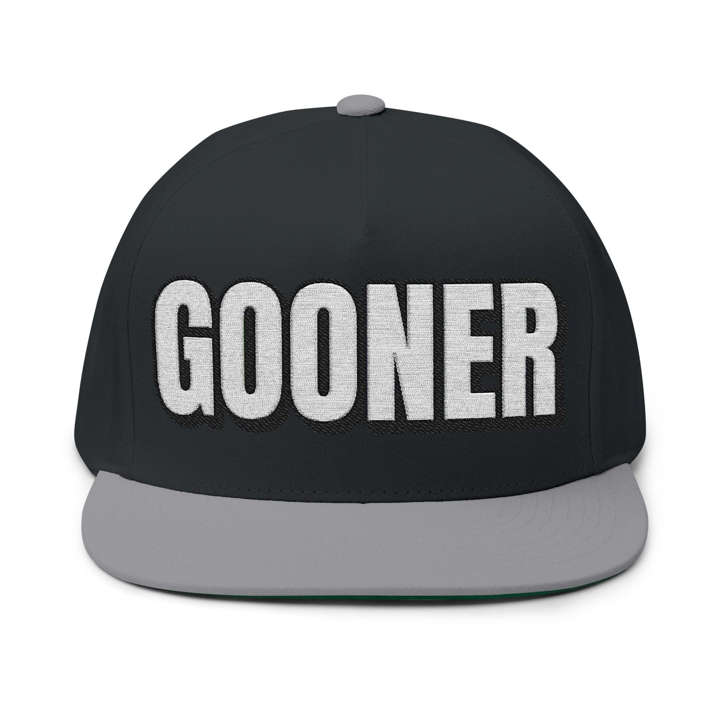 INTO: GOONER Embroidered Flat Bill Cap – Kink Hat for Gooners, Edge Zombies & Mind-Melting Masturbation Addicts