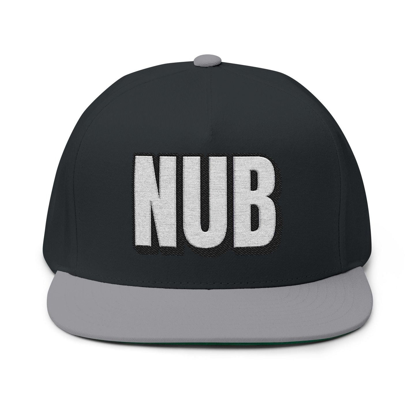 INTO: NUB Embroidered Flat Bill Cap – Kink Hat for Chastity Subs, Shrinked D*s, & Total Denial Devotees