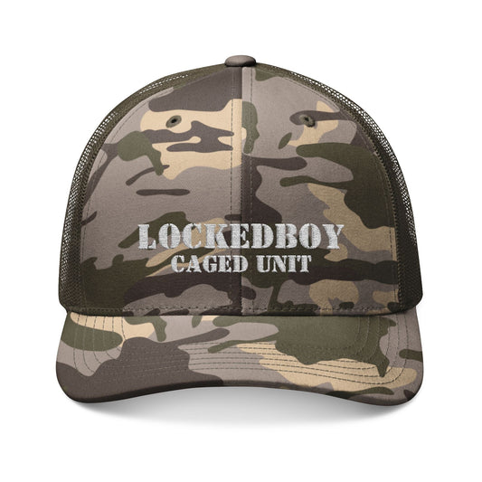 Locktober LockedBoy Caged Unit Camo Snapback Cap – Olive, Brown, and Black Camo Styles Embroidery | Outdoor Adventure Cap, Hunting Gear, Casual Wear, Gift for Dad.