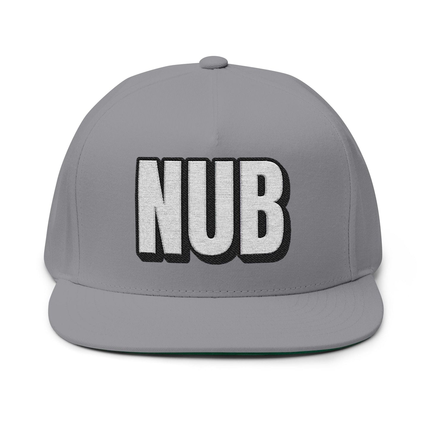 INTO: NUB Embroidered Flat Bill Cap – Kink Hat for Chastity Subs, Shrinked D*s, & Total Denial Devotees