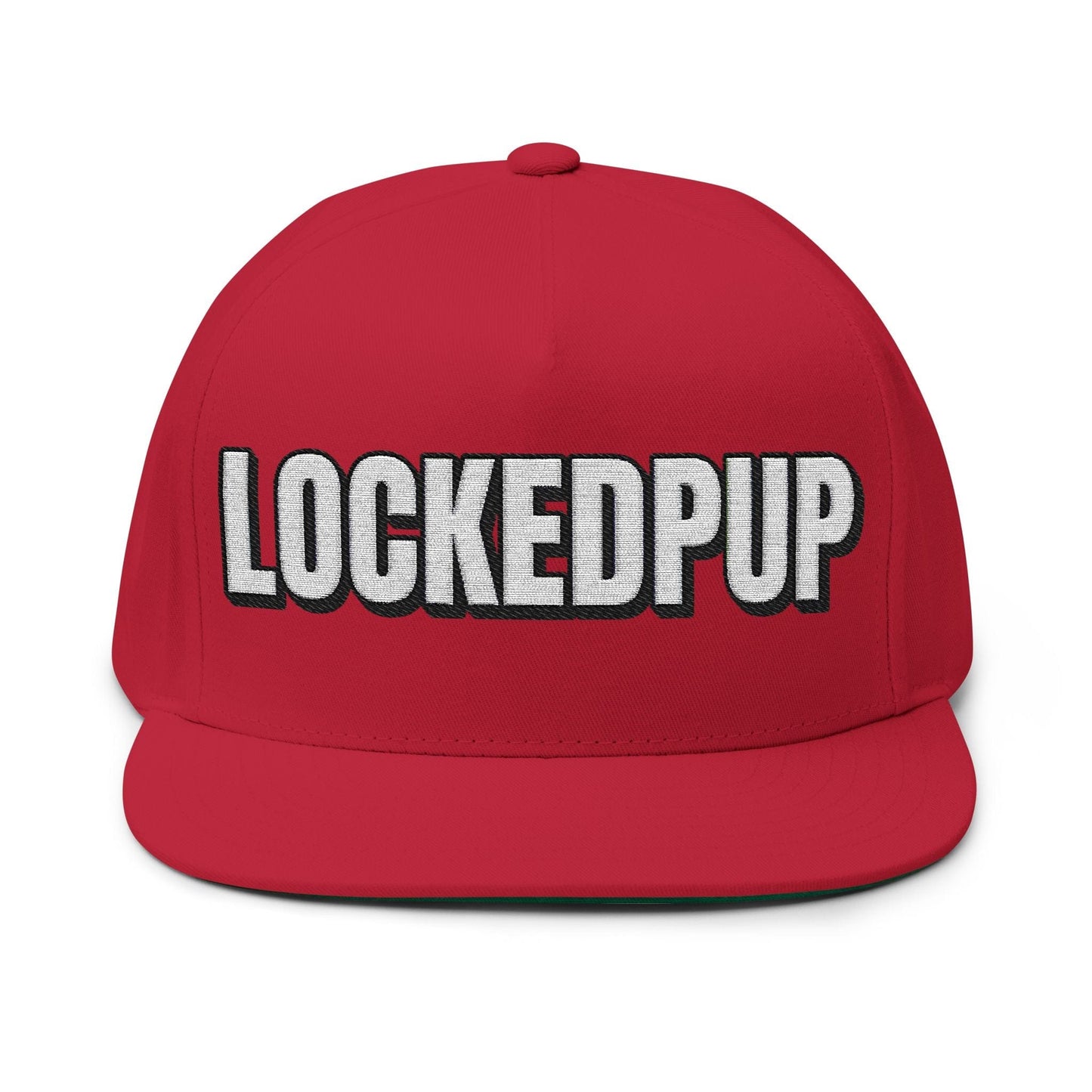 INTO: LOCKEDPUP Embroidered Flat Bill Cap – Kink Hat for Chaste Pups, Obedient Subs & Playful Power Exchange