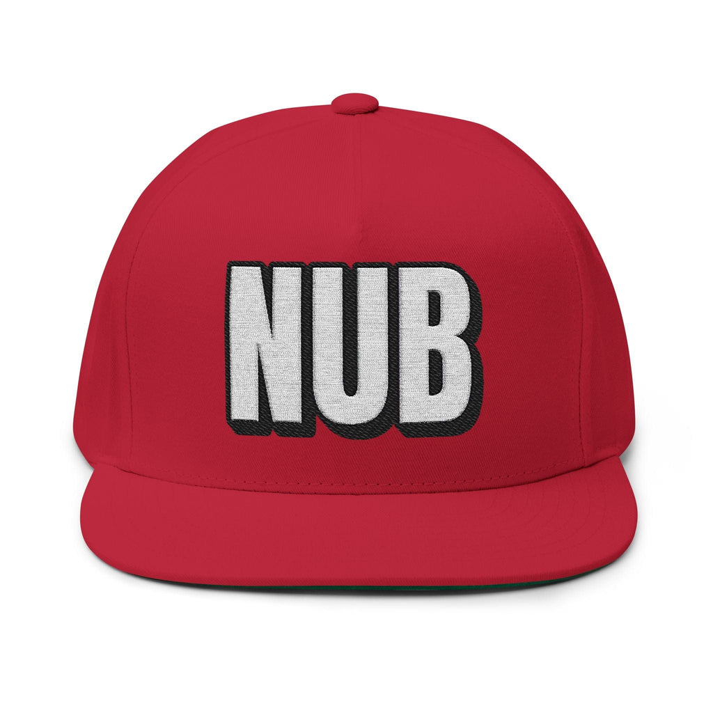 INTO: NUB Embroidered Flat Bill Cap – Kink Hat for Chastity Subs, Shrinked D*s, & Total Denial Devotees