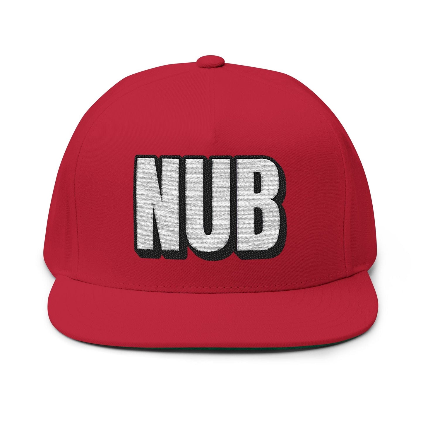 INTO: NUB Embroidered Flat Bill Cap – Kink Hat for Chastity Subs, Shrinked D*s, & Total Denial Devotees