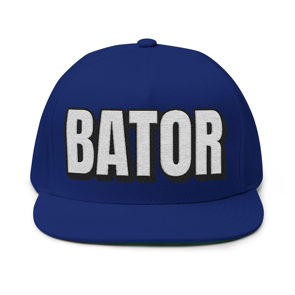 INTO: BATOR Embroidered Flat Bill Cap – Kink Hat for Edgers, Strokers & Masturbation Enthusiasts