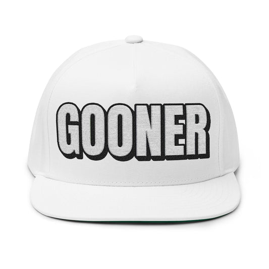 INTO: GOONER Embroidered Flat Bill Cap – Kink Hat for Gooners, Edge Zombies & Mind-Melting Masturbation Addicts