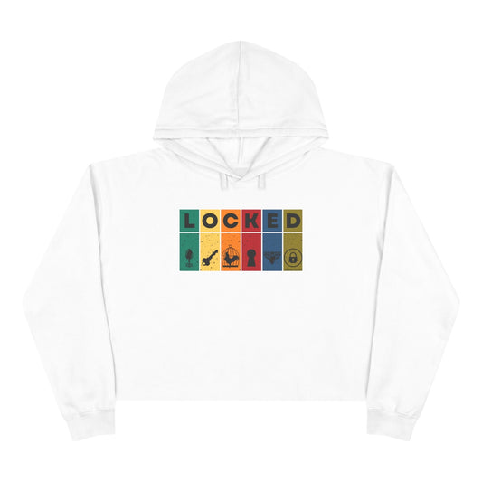 Locked Blocks Crop Hoodie - Lockedboy Athletics Chastity Apparel