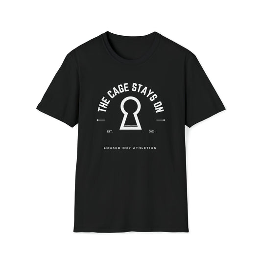 The Cage Stays On LUX - Chastity Tshirt