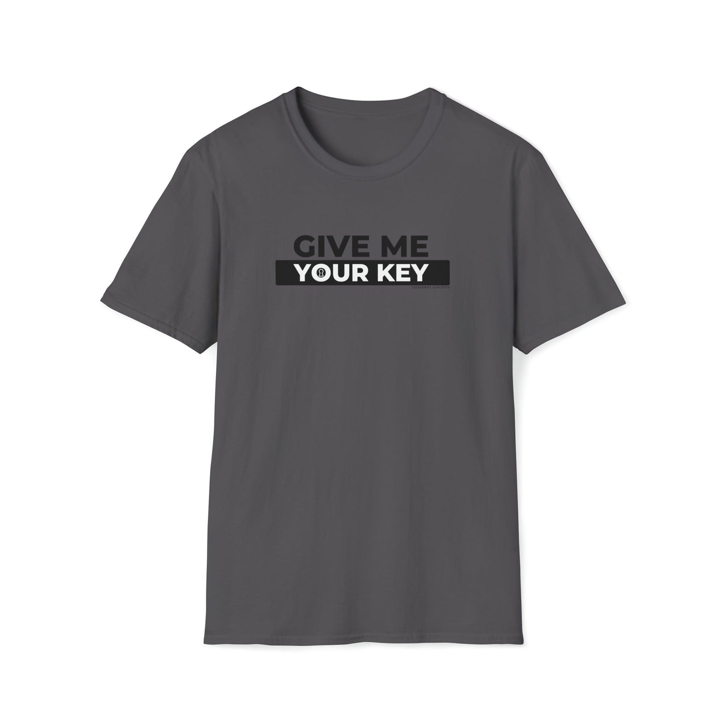 Give Me Your Key - Chastity Shirts by LockedBoy Athletics
