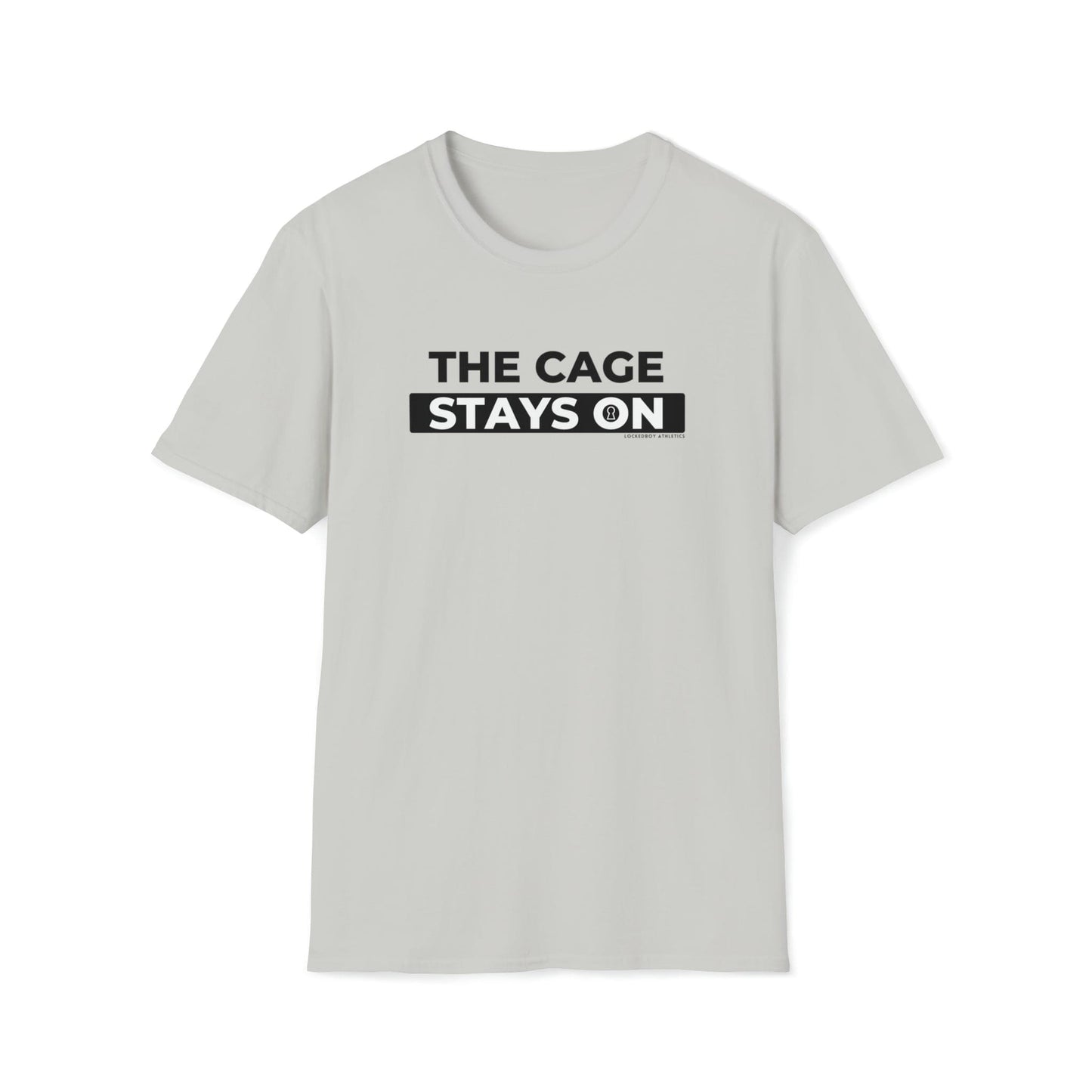 Cage Stays On - Lockedboy Athletics Chastity Tshirt