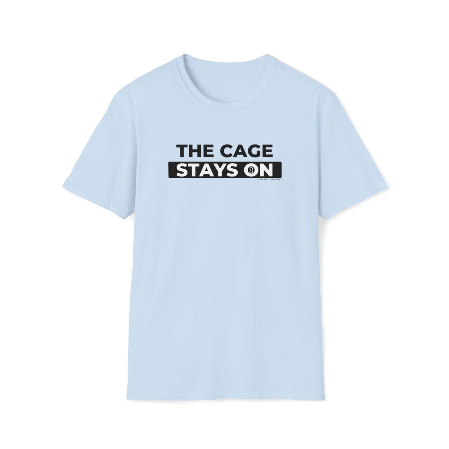 Cage Stays On - Lockedboy Athletics Chastity Tshirt
