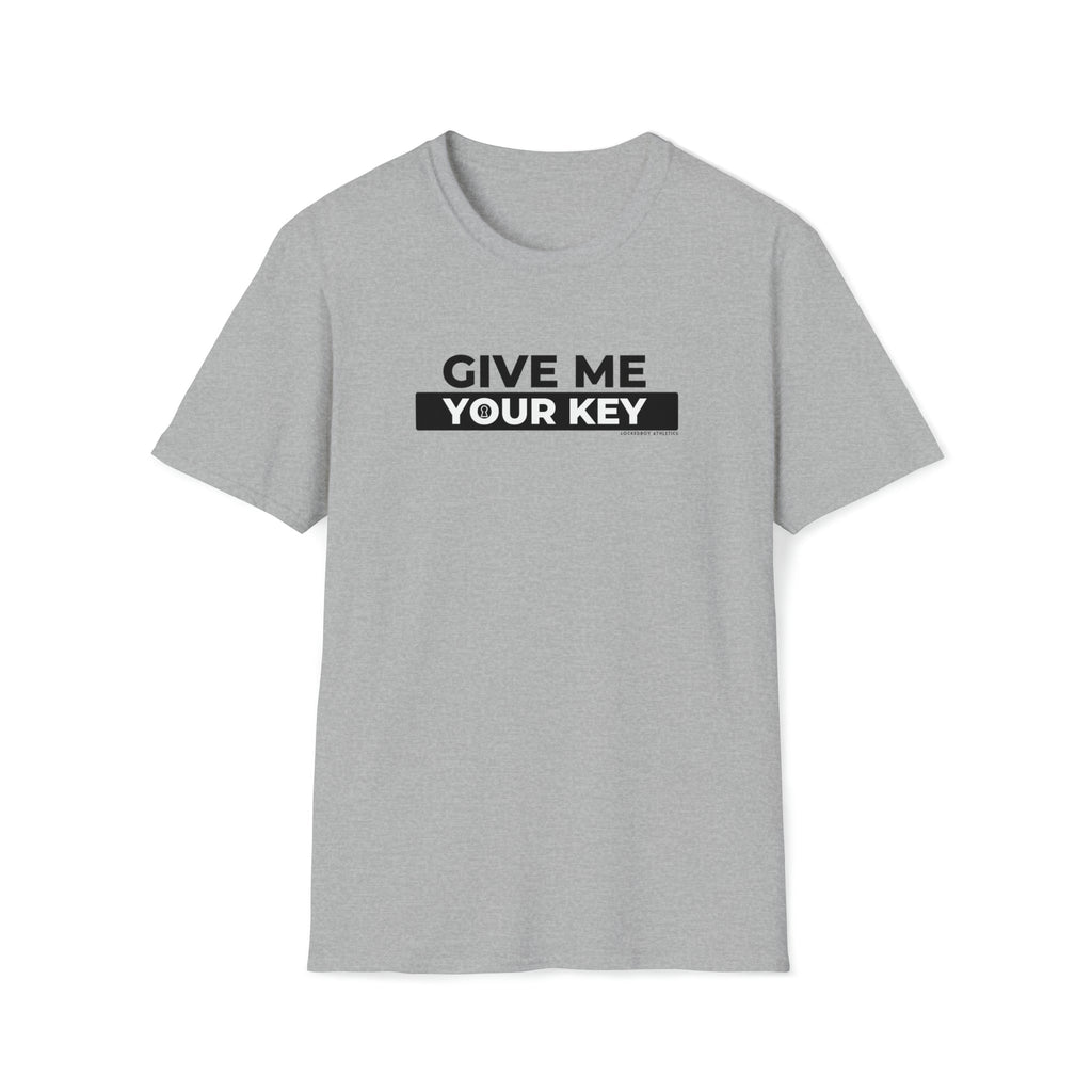 Give Me Your Key - Chastity Shirts by LockedBoy Athletics