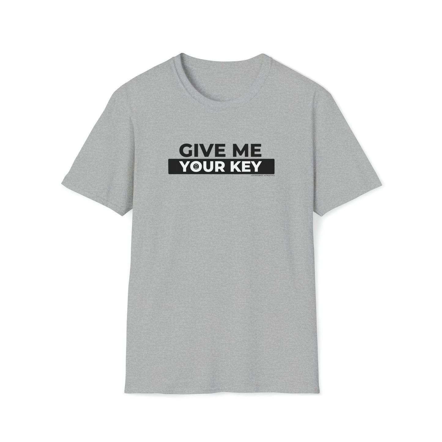 Give Me Your Key - Chastity Shirts by LockedBoy Athletics