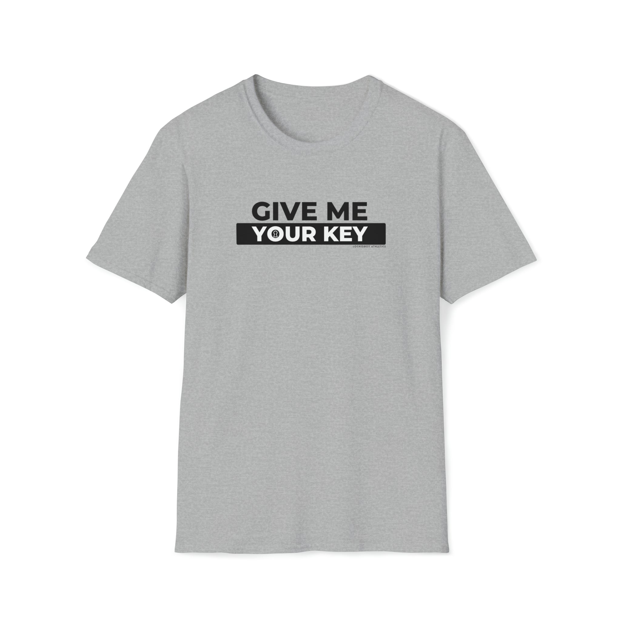 Give Me Your Key - Chastity Shirts by LockedBoy Athletics