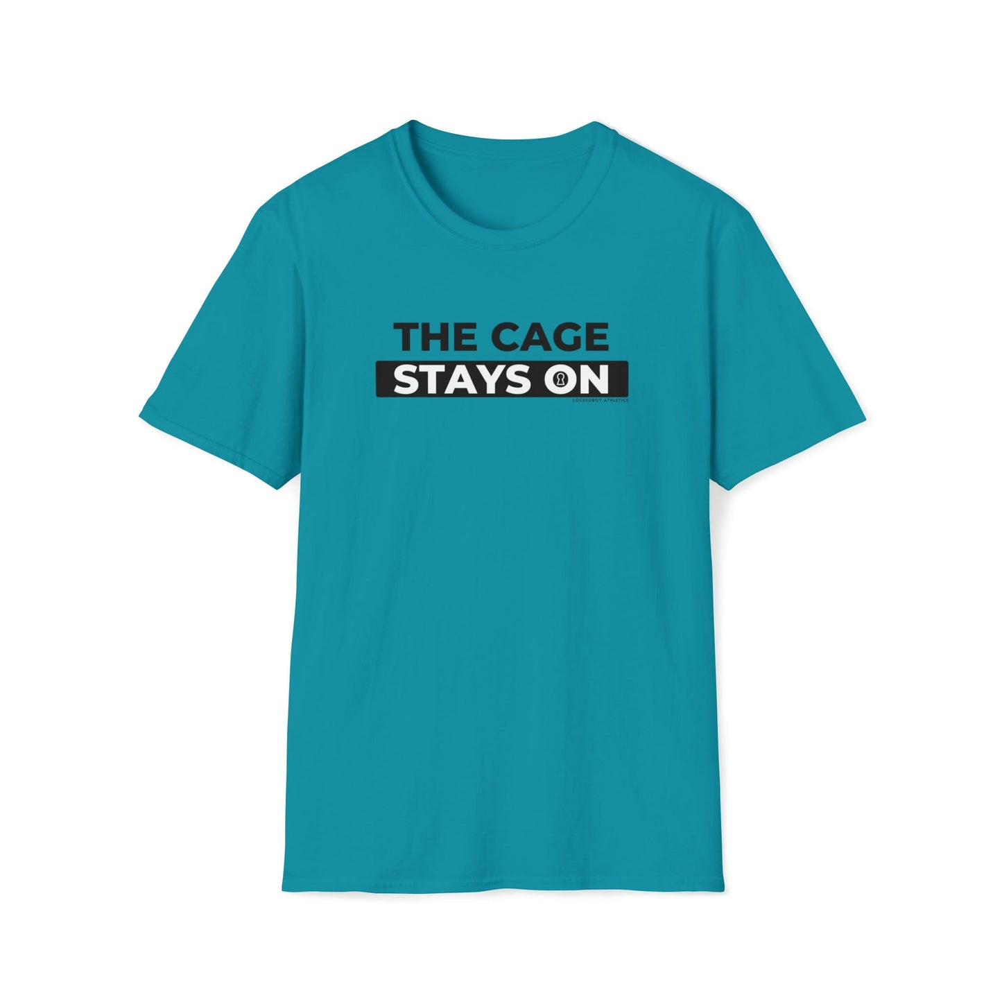 Cage Stays On - Lockedboy Athletics Chastity Tshirt