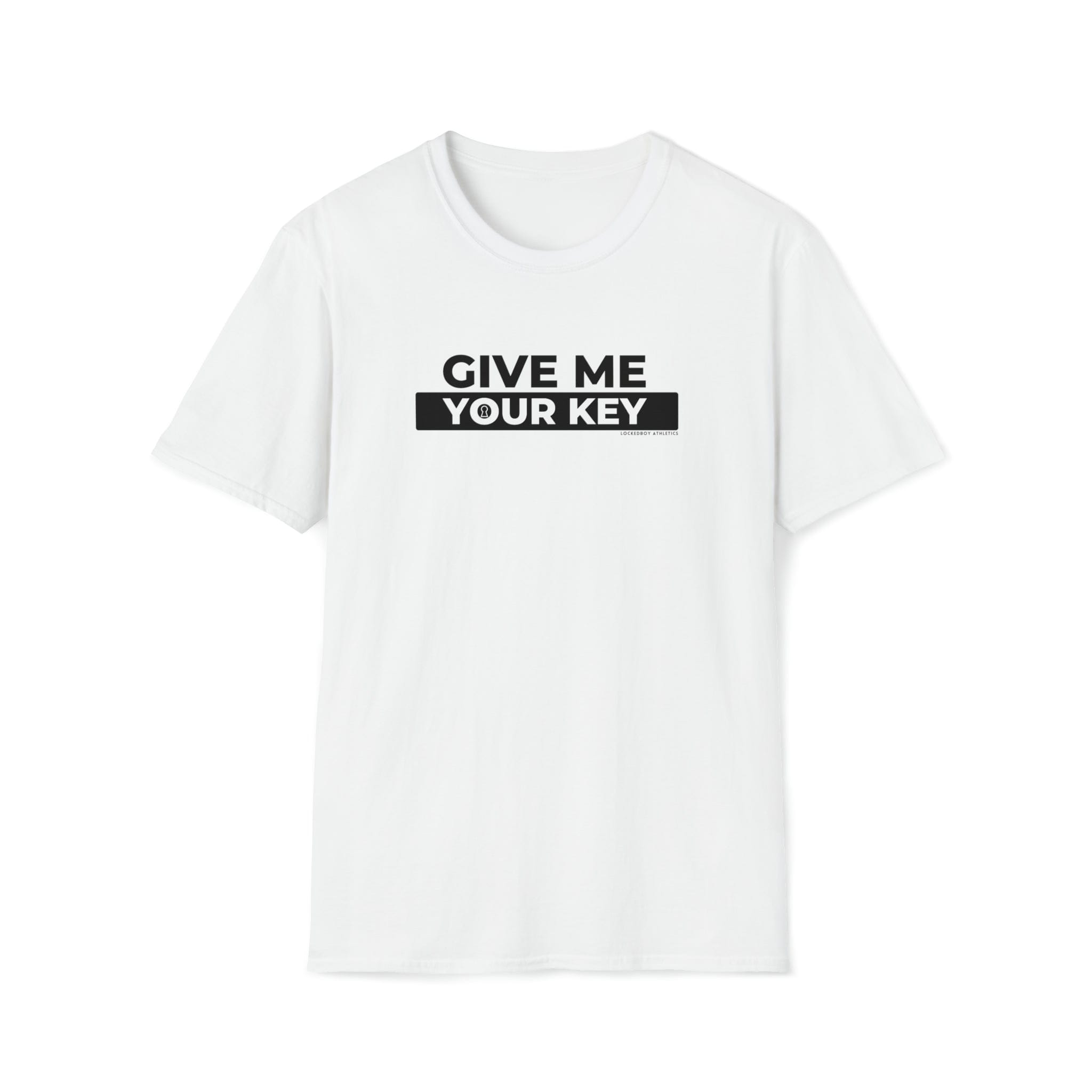 Give Me Your Key - Chastity Shirts by LockedBoy Athletics