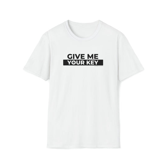 Give Me Your Key - Chastity Shirts by LockedBoy Athletics