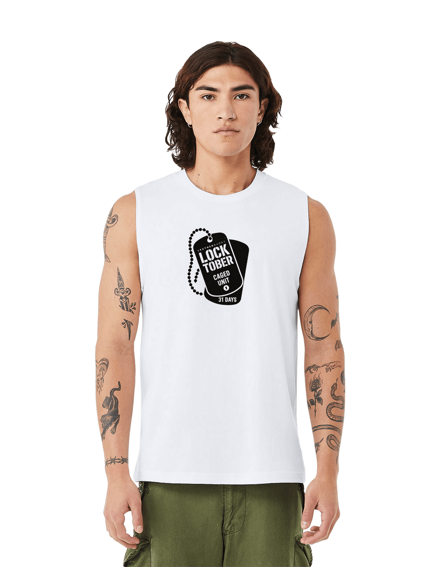Locktober Caged Unit Muscle Tank – Unisex Jersey Workout Tee for 31 Days of Discipline