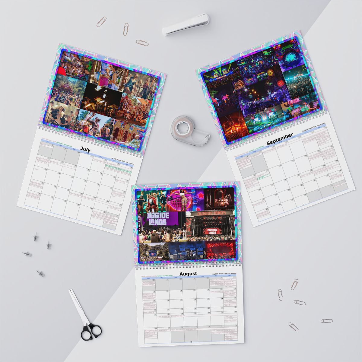 Music Festivals 2026 Calendar & Planner with Digital iCal Sync