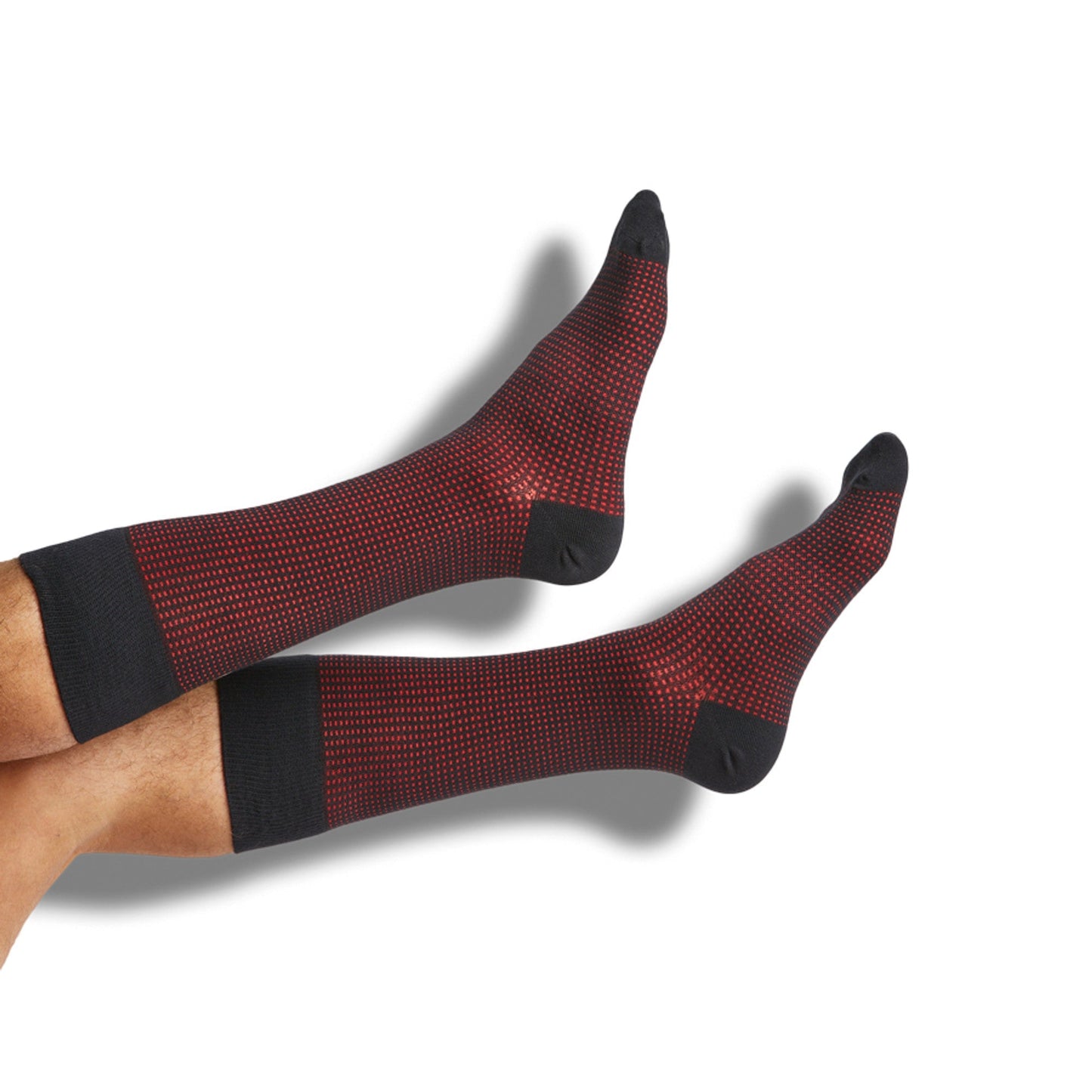 Red / Black Dress Socks 4 Pack