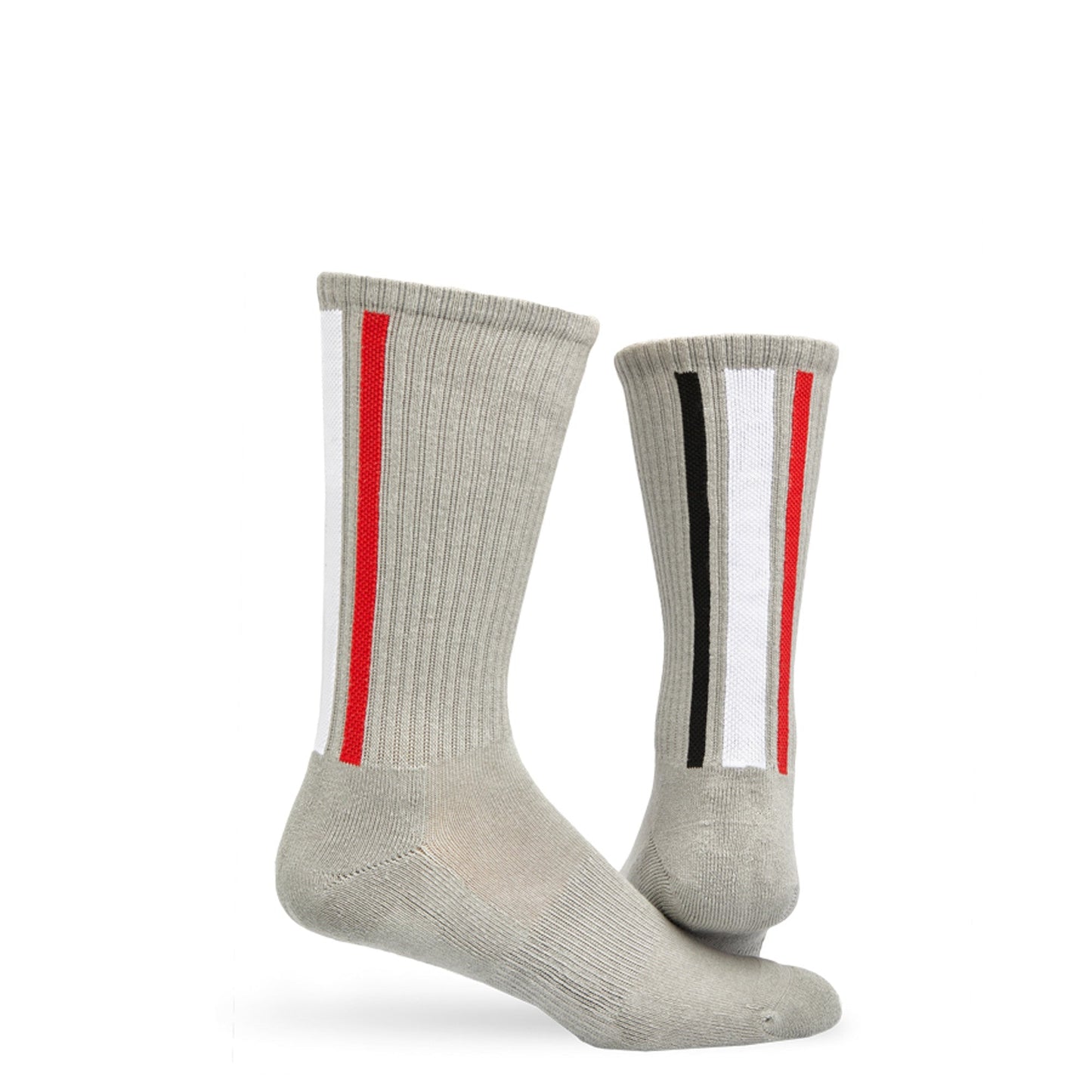 Red / Black Vertical Stripe Casual Socks