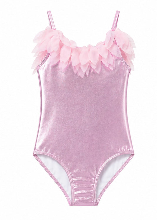 Blush Petal One Piece Swimsuit for Girls