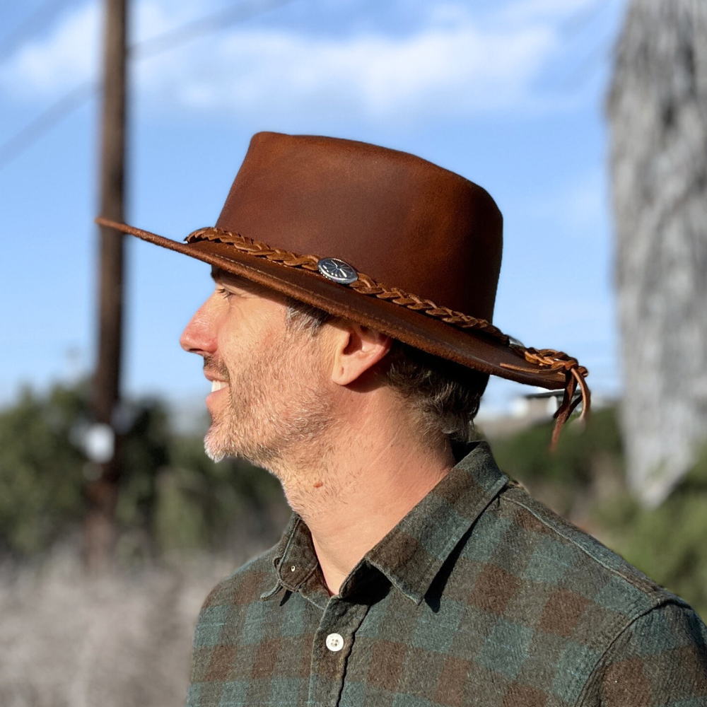 Canyons Leather Rancher Hat - Brown