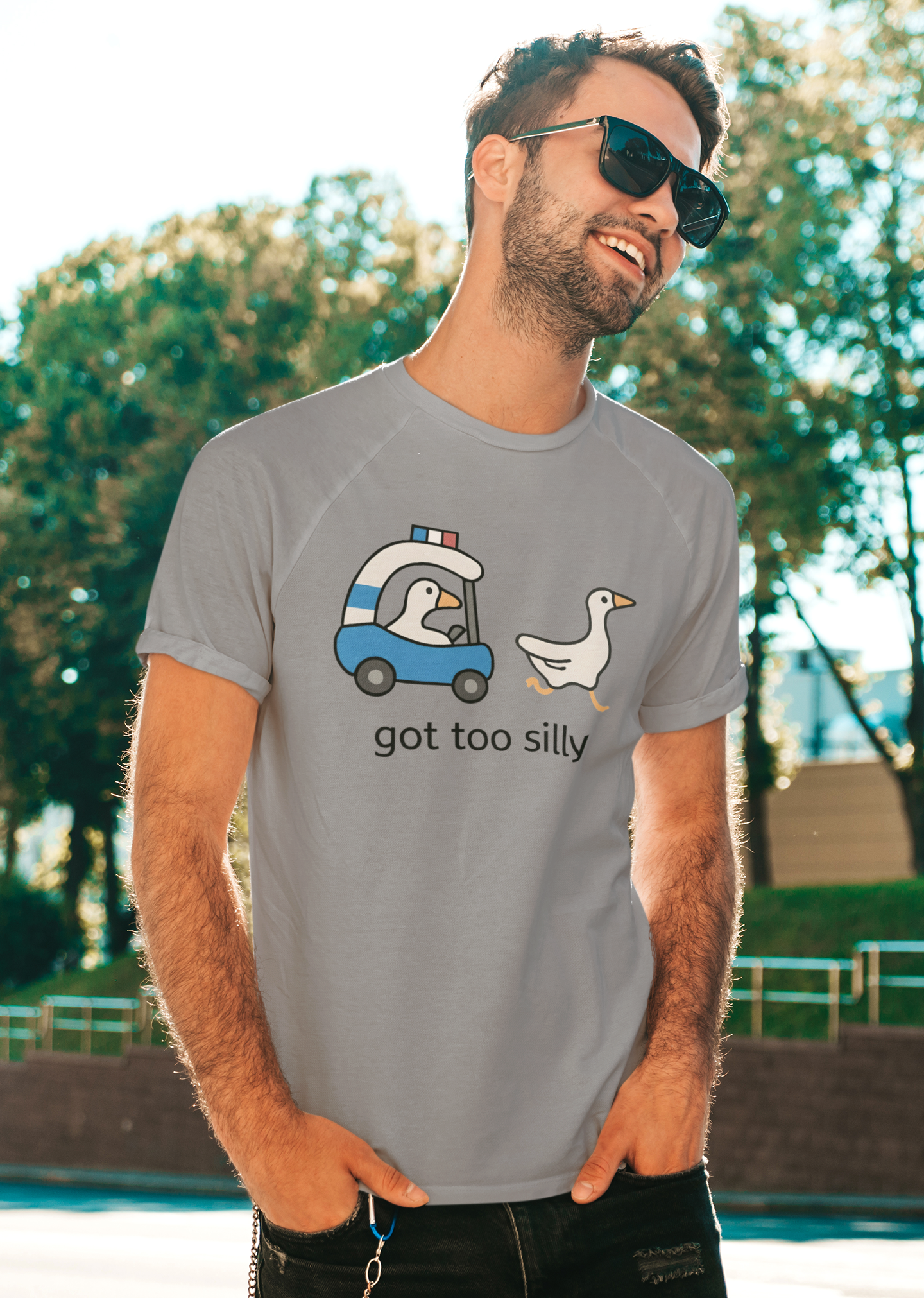 Silly Goose Graphic Tee – Funny Unisex Cotton T-Shirt