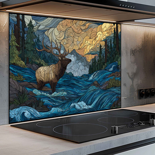 Storm Valley Kitchen Backsplash – Tempered Glass Backsplash For Nature Lovers