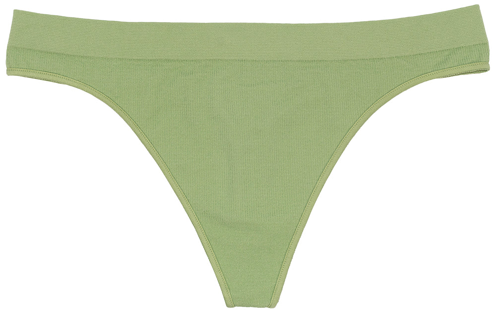 Seamless Ribbed Tag Free Thong - Buy More Save More