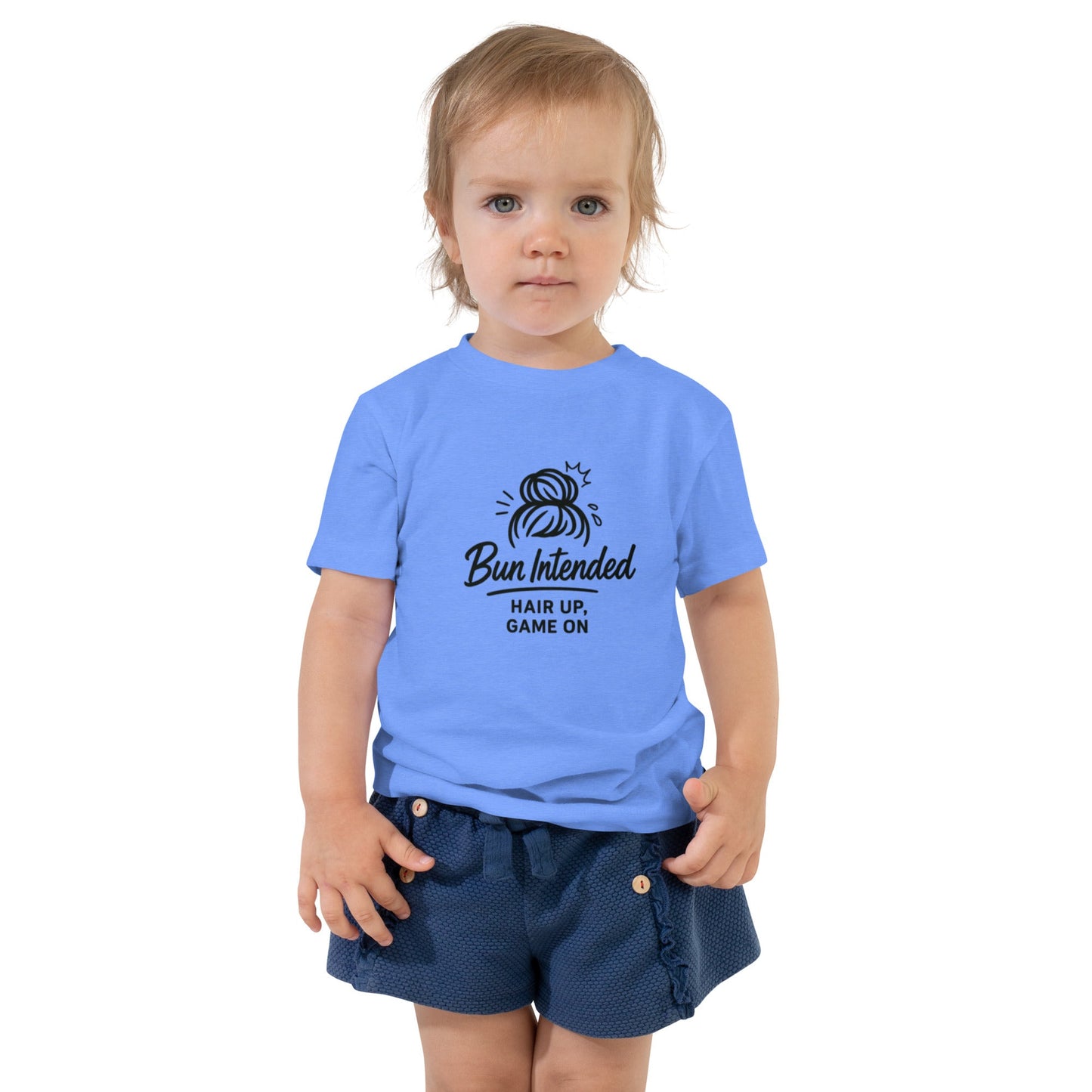 Power of Motion 26 TShirt Capsule - Bun Intended Hair up, Game On  Tod Short Sleeve Tee